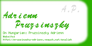 adrienn pruzsinszky business card